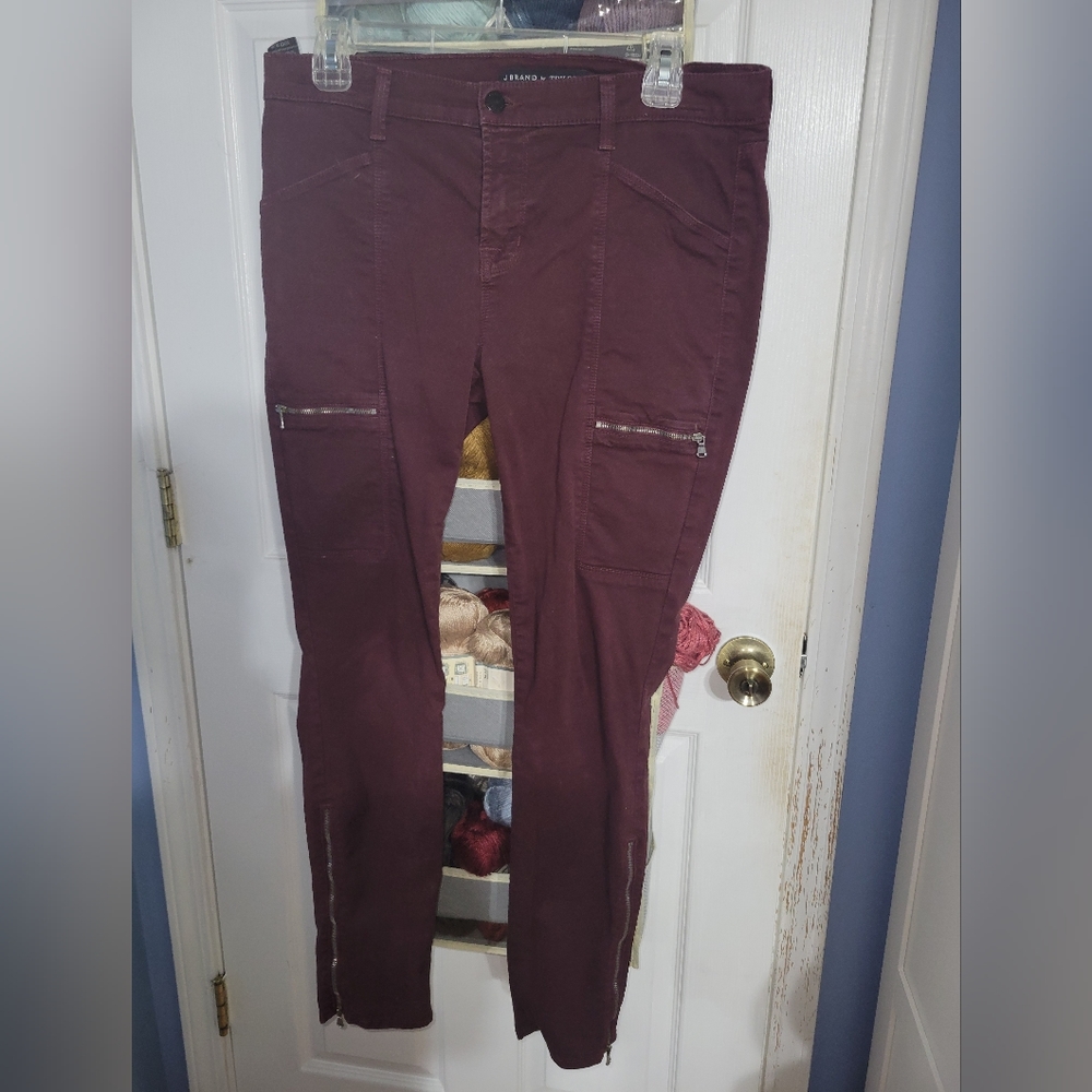 J Brand Kassidy Skinny Utility Jeans with Zipper Detailing Size 30